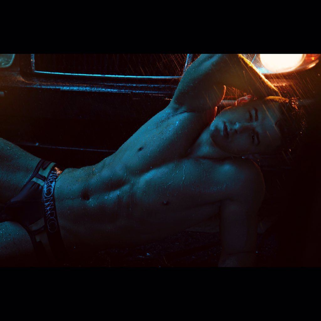 Murray Swanby gets wet in his Hover briefs